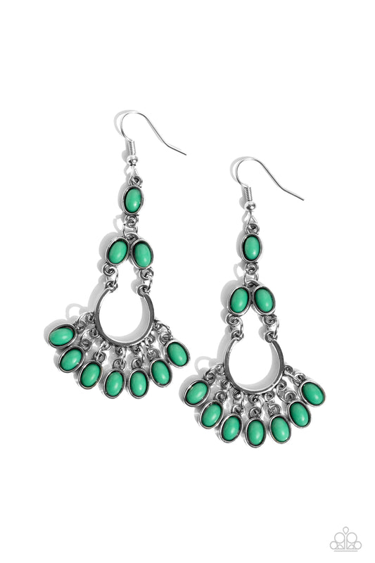 Paparazzi Girly Girl Getup Green Earrings. Get Free Shipping. #P5WH-GRXX-257XX, Leprechaun