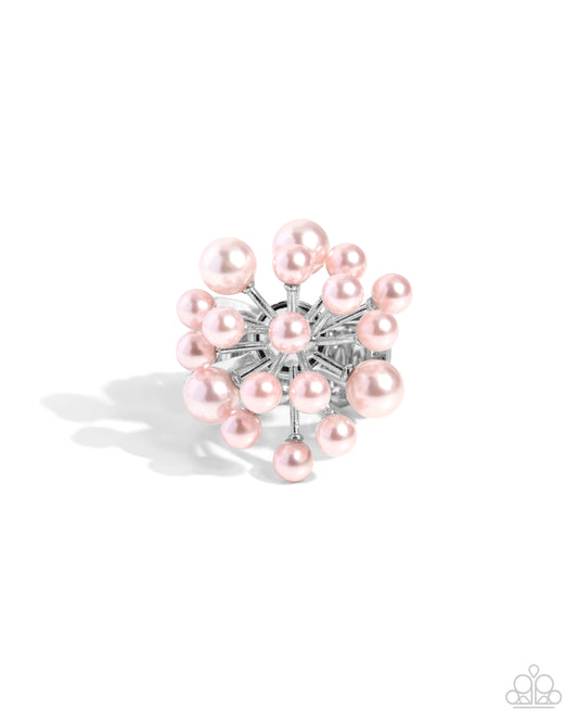 Bubbly Beau Pink Ring Paparazzi $8 Jewelry. Get Free Shipping. #P4RE-PKXX-291XX.Baby pink pearl ring