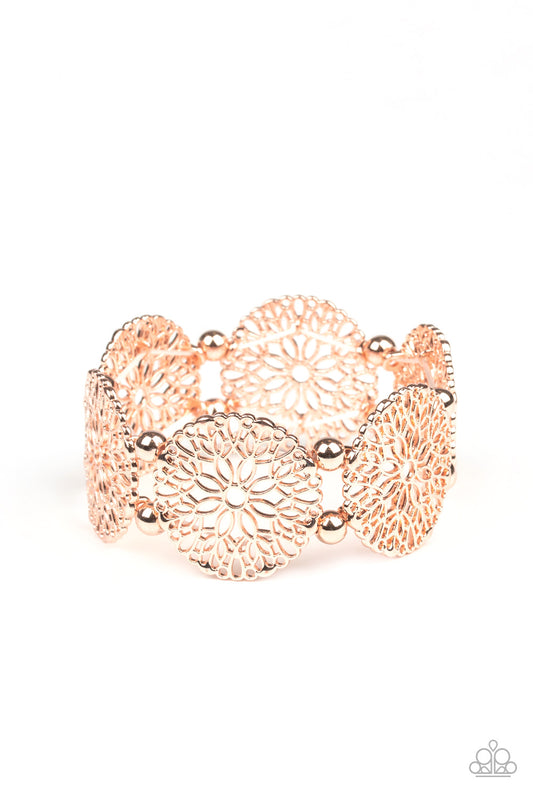 A Good MANDALA Is Hard To Find Rose Gold Stretchy Bracelet Paparazzi Accessories. Subscribe & Save.