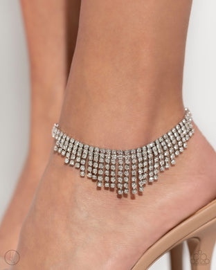Paparazzi Curtain Confidence White Anklet Life of the Party April 2024. Get Free Shipping. 