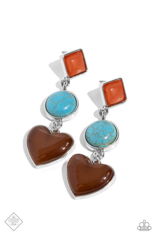 Desertscape Debut Brown Stone Earrings Paparazzi $8 Jewelry. #P5PO-BNXX-040SI. Subscribe & Save
