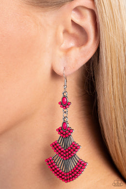 Paparazzi Eastern Expression Pink $5 Earrings For Women. Get Free Shipping. #P5SE-PKXX-125XX