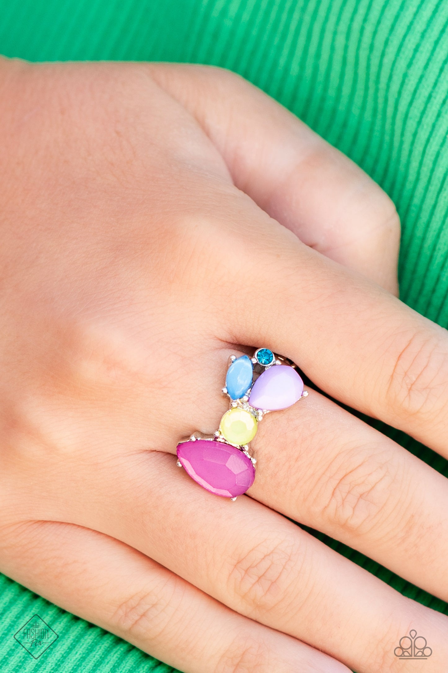 May 2023 Paparazzi Fashion Fix Rings: Elaborate Exhibition - Multi. Subscribe & Save