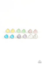 Load image into Gallery viewer, Paparazzi Kids Earrings Starlet Shimmer Heart earrings. Free Shipping (P5SS-MTXX-249XX).

