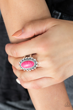 Load image into Gallery viewer, Paparazzi Mineral Movement Pink $5 Ring. Get Free Shipping. #P4RE-PKXX-210XX. Pink stone ring.
