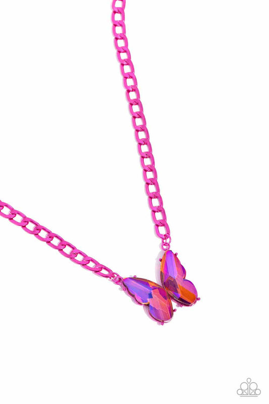 Paparazzi Fascinating Flyer Pink $8 Necklace. Get Free Shipping. #P2ST-PKXX-161XX