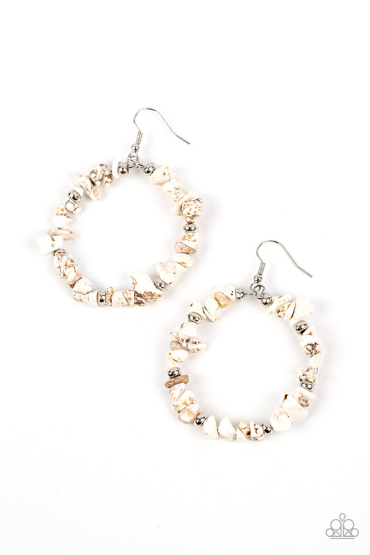 Mineral Mantra White Earrings Paparazzi Accessories. Subscribe & Save. #P5SE-WTXX-212XX