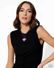 Load image into Gallery viewer, Modern Matchup Purple Heart Necklace Paparazzi $5 Jewelry. Get Free Shipping. #P2ST-PRXX-166XX.
