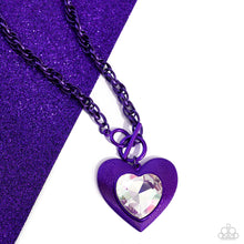 Load image into Gallery viewer, Paparazzi Modern Matchup Purple Heart Necklace. Get Free Shipping. #P2ST-PRXX-166XX
