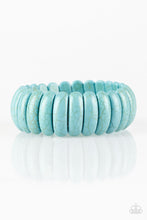 Load image into Gallery viewer, Paparazzi Peacefully Primal Blue Bracelet. Get Free Shipping. Stretchy $5 Bracelets. 
