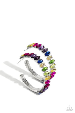 Paparazzi Rainbow Range Multi $5 Earrings For Women.  #P5HO-MTXX-080XX. Multi LOP Earrings
