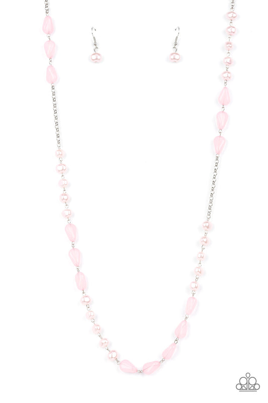 Shoreline Shimmer Pink Pearl Long Necklace Paparazzi Jewelry. #P2RE-PKXX-352XX. Get Free Shipping.