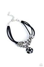 Load image into Gallery viewer, Paparazzi Soccer Player Black Urban Bracelet. Subscribe &amp; Save. #P9UR-BKXX-592XX. Sliding knot
