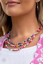 Load image into Gallery viewer, Paparazzi December 2023 Fashion Fix Necklace: &quot;Multicolored Mashup - Gold&quot; Necklace. Free Shipping.

