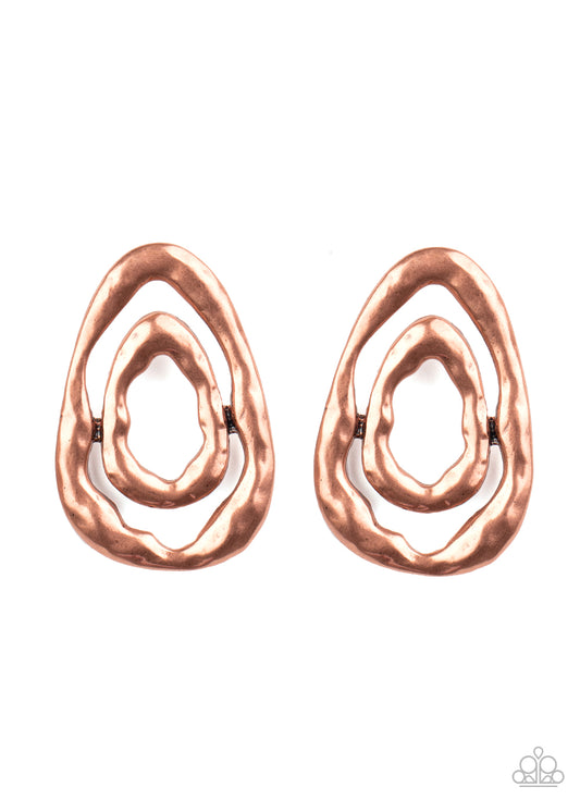 Ancient Ruins Copper Earring Paparazzi Accessories. #P5PO-CPXX-024XX. Subscribe & Save.