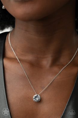 Paparazzi What A Gem White Necklace. Dainty necklace with solitaire pendant. Subscribe & save. 