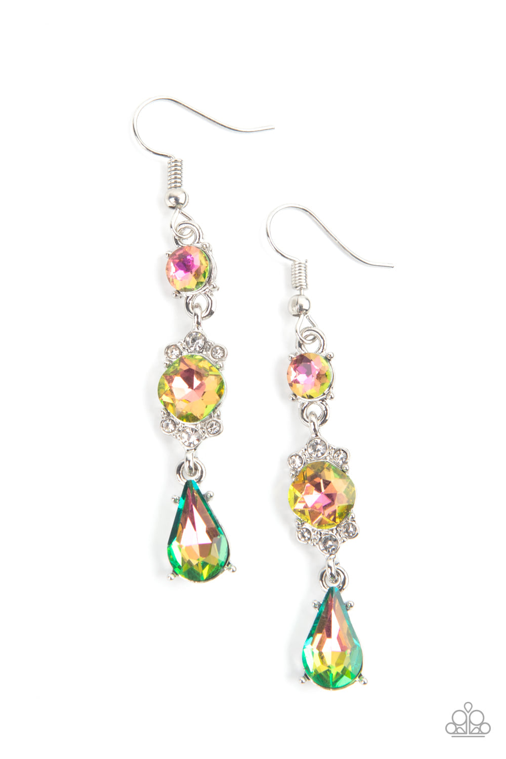 Paparazzi Outstanding Opulence Multi Oil Spill Earring online at AainaasTreasureBox #P5RE-MTXX-079XX