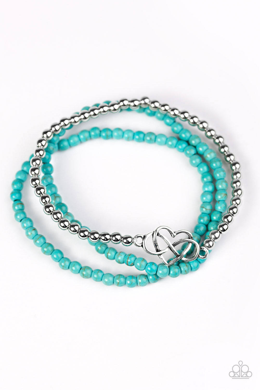 Paparazzi Bracelet ~ Collect Moments - Blue Stretchy Bracelet