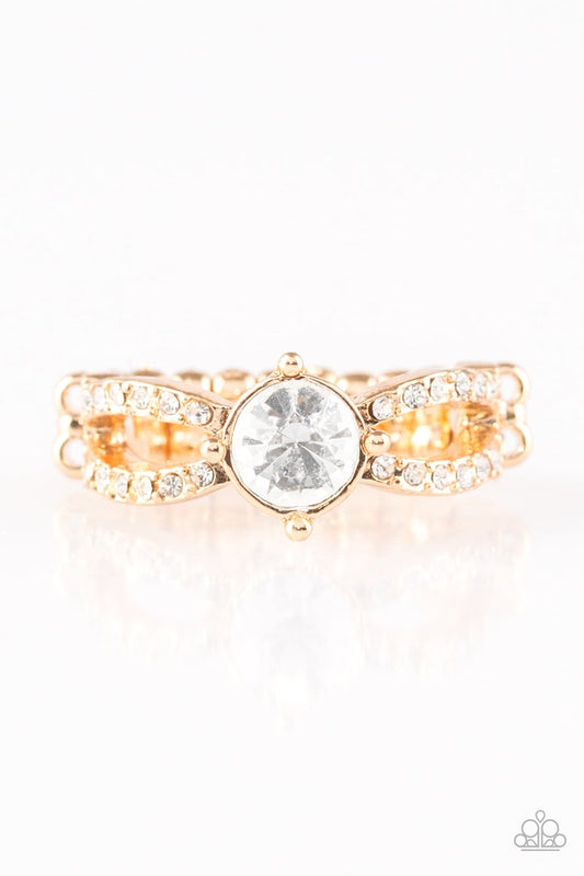 Paparazzi Ever Elegant Gold Ring in dainty style