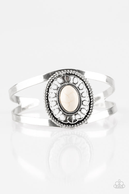 Deep In The TUMBLEWEEDS - White Bracelet Paparazzi Accessories