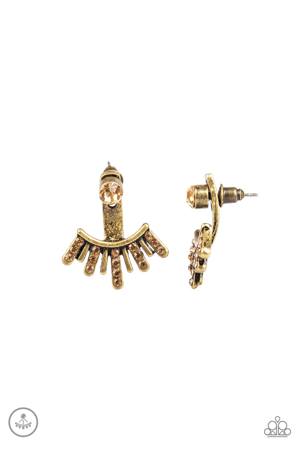 Paparazzi Earring ~ Diva Dynamite - Brass Studs