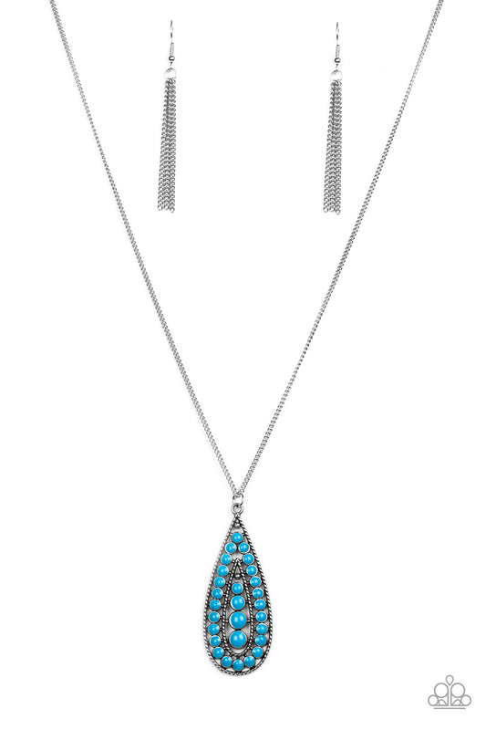 Paparazzi Tiki Tease Blue Necklace. Subscribe & Save. #P2TR-BLXX-078XX. Tribal Necklace