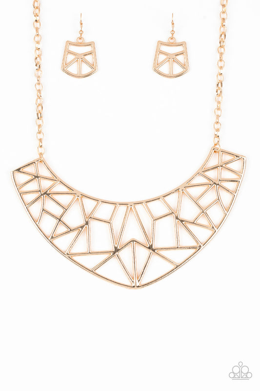 Paparazzi Strike While HAUTE Gold Necklace. #P2ED-GDXX-097XX. Get Free Shipping.