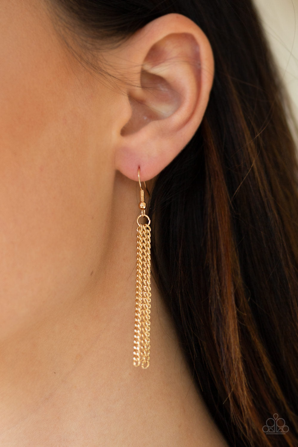 Paparazzi The Pack Leader - Gold and Black Bead Short Necklace