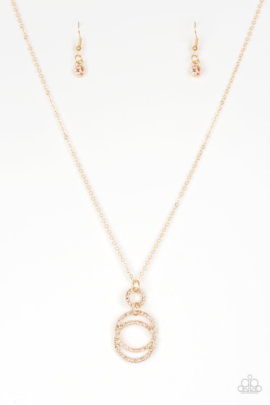 Paparazzi Necklace ~ Timeless Trio - Gold