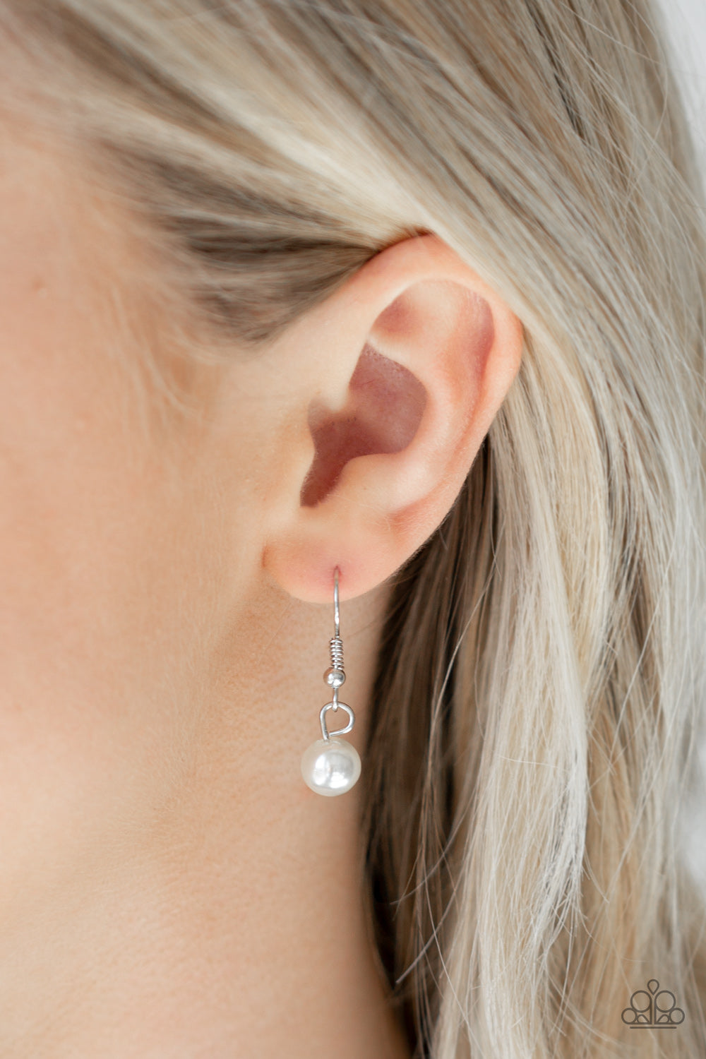 High Heels and Hustle - Silver Necklace Paparazzi Accessories $5 Jewelry #P2RE-WTXX-329XX