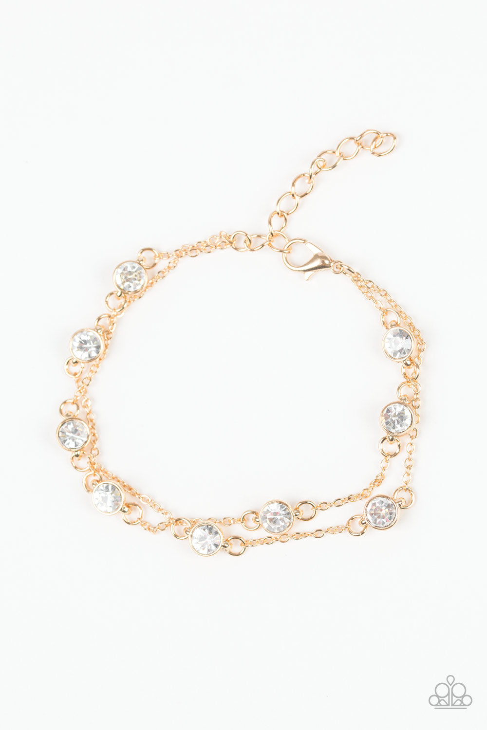 Paparazzi Spotlight Starlight Gold Bracelet with clasp closure. Shop at AainaasTreasureBox