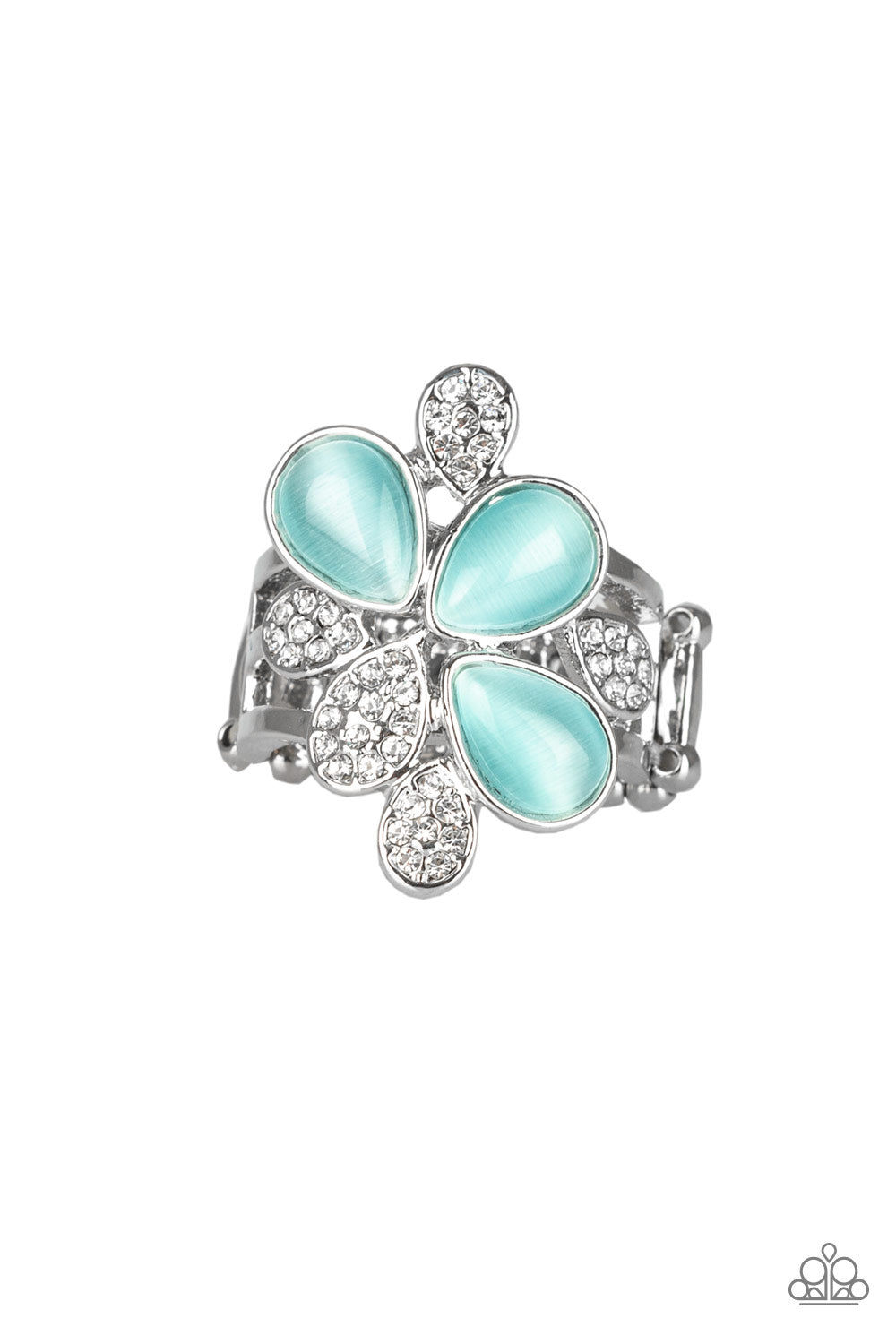 Diamond Daises Blue Cat’s Eye Stone Ring. Subscribe & Save. #P4RE-BLXX-146XX