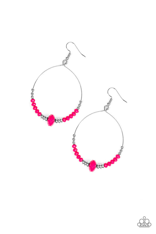Paparazzi Retro Rural - Pink Hoop Earrings $5 Jewelry