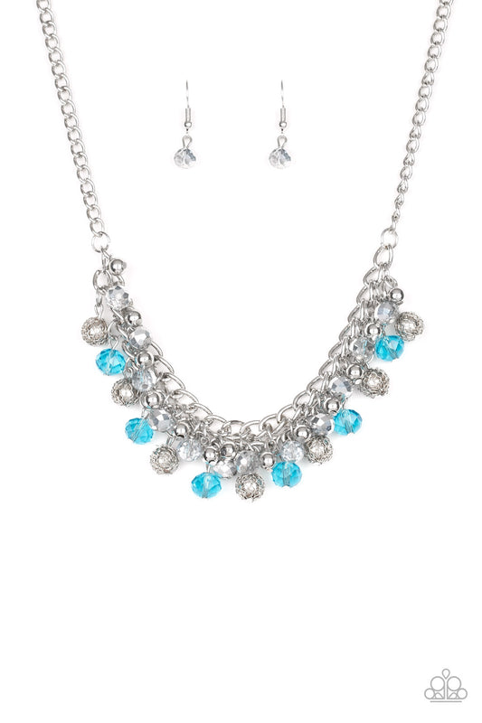 Paparazzi Party Spree Blue Necklace. Subscribe & Save. #P2RE-BLXX-219JO. Metallic Crystal Blue