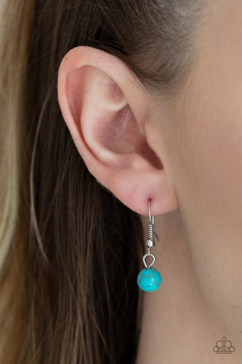 Paparazzi Sandstone Solstice - Turquoise Blue Stone Long Necklace