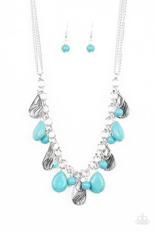 Terra Tranquility - Blue Necklace Paparazzi Accessories. Get Free Shipping