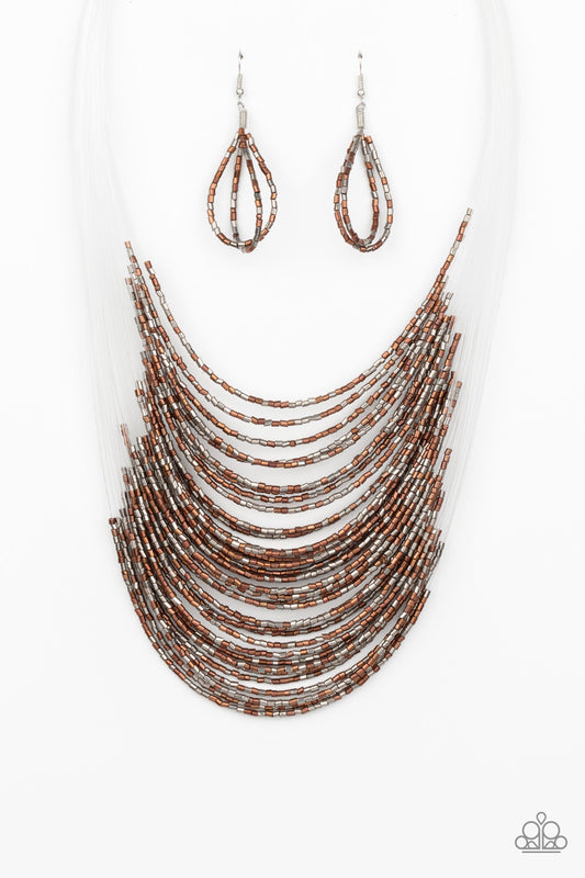Catwalk Queen - Multi Seed Beads Necklace Paparazzi Accessories