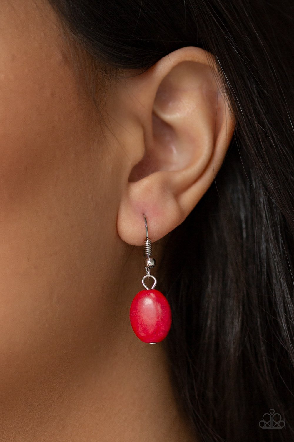 Divide and Ruler Red Short Necklace Paparazzi Jewelry. Includes Earrings Ships Free