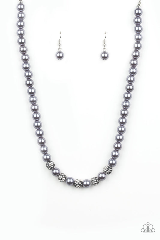 Posh Boss - Silver Pearl Necklace Paparazzi Accessories