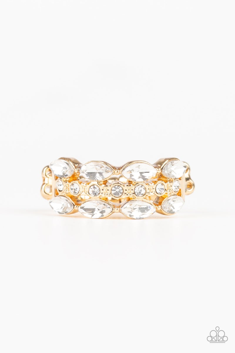 Paparazzi Distractingly Demure - Gold Dainty Ring