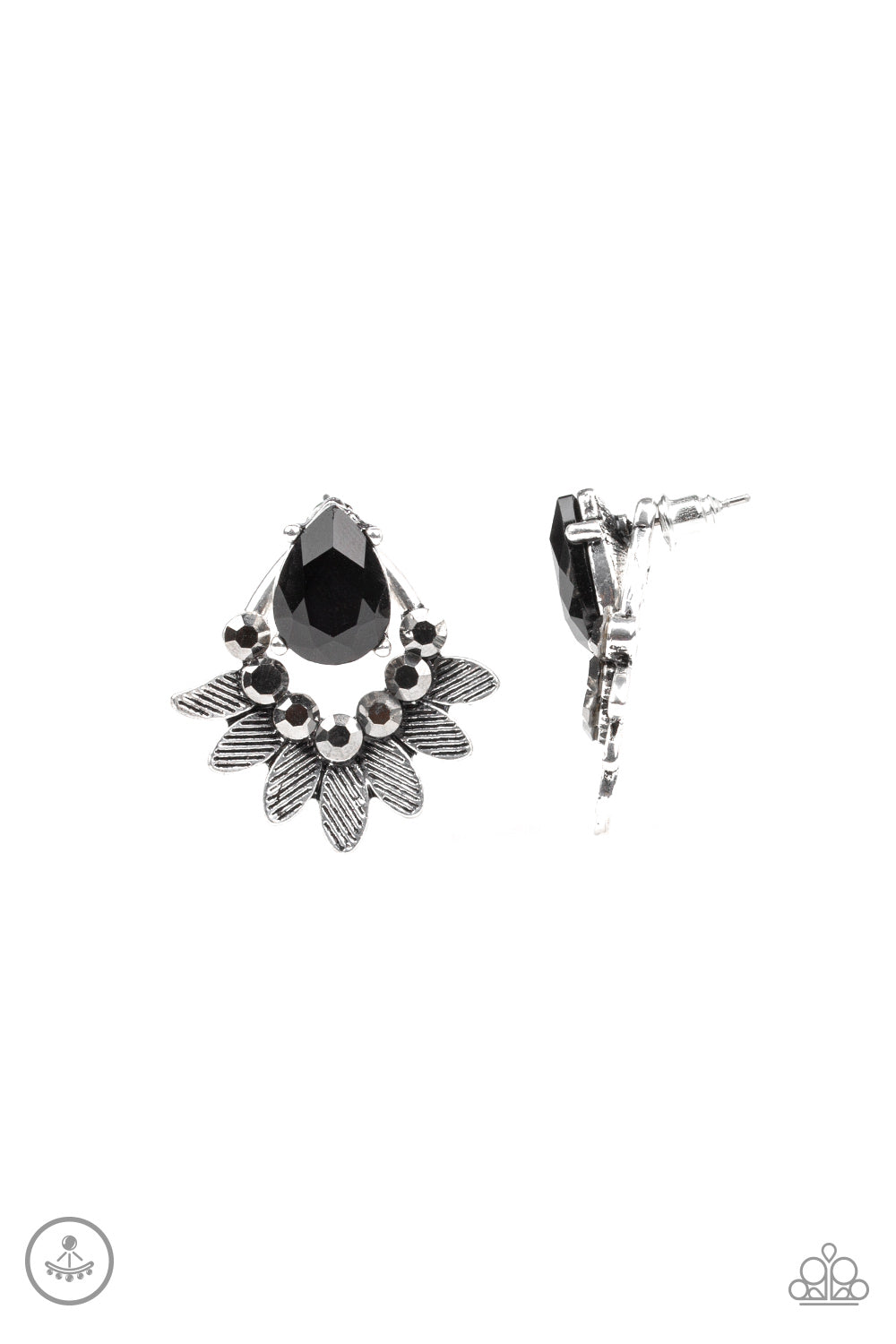 Paparazzi Crystal Canopy Black Earring. Get Free Shipping.
