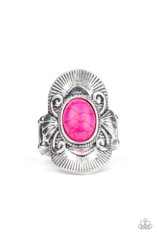 Paparazzi Ring ~ Oracle Oasis - Pink Stone Ring