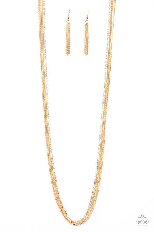 Paparazzi Necklace SLEEK and Destroy - Gold Necklace