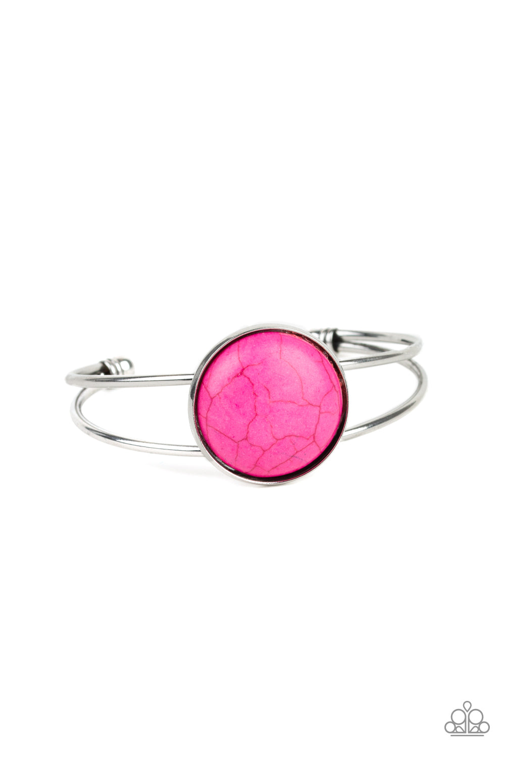 Paparazzi Sandstone Serenity Pink Cuff Bracelet, Get Free Shipping. #P9SE-PKXX-123XX