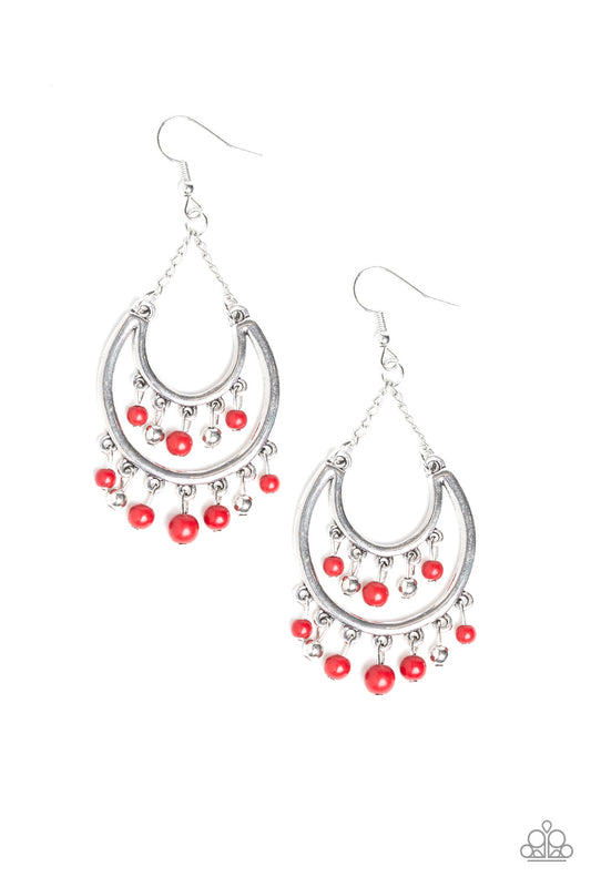 Free-Spirited Spirit Red Earrings Paparazzi Accessories $5 Jewelry