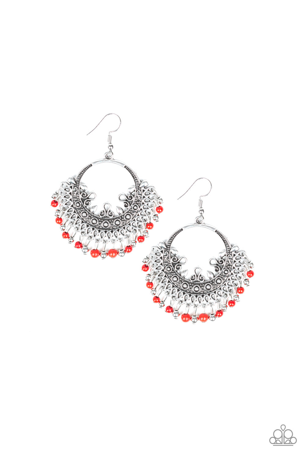 Canyonlands Celebration - Red Earring Paparazzi Accessories. Get Free Shipping