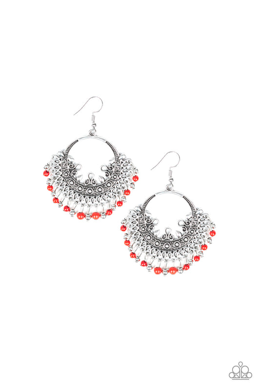 Canyonlands Celebration - Red Earring Paparazzi Accessories. Get Free Shipping