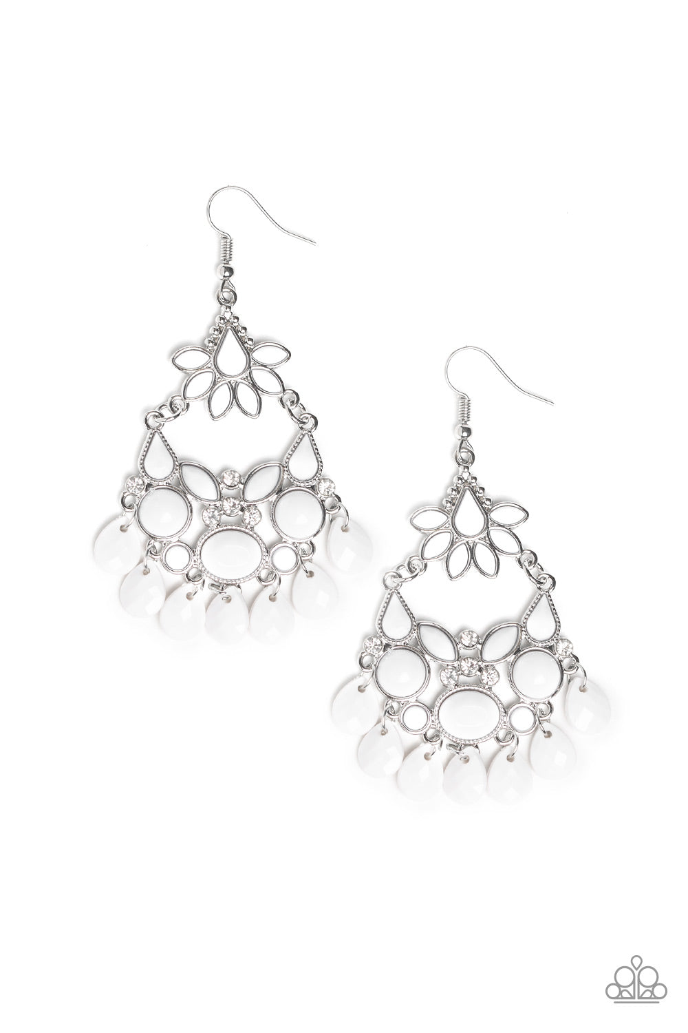 Paparazzi Earring ~ Garden Dream - White