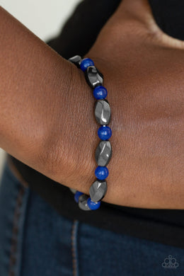 Paparazzi Bracelet To Each Their Own - Blue Bracelet for an urban earthy look 