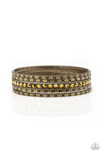 Load image into Gallery viewer, Glitzy Grunge Brass Bracelet Paparazzi Accessories. Get Free Shipping. #P9RE-BRXX-101XX
